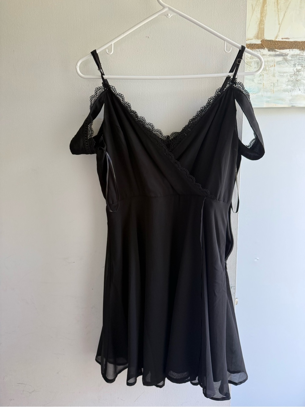 Lulu's Black Lace-Trim Slip